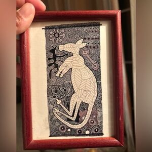 Life Cycle of The Kangaroo Signed Print by Roy Link Wood Frame 5 x 7